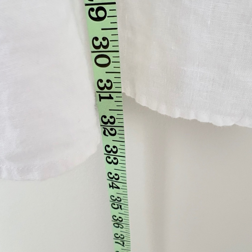 Gap Linen Tunic Shirt Womens Small White Popover Minimal Capsule Resortwear Cool - Picture 11 of 13